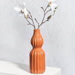 Керамическая ваза Сиракьюс 20 см оранжевая