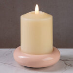 Подсвечник-блюдце Cuscino 11 см нежно-розовый