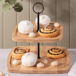 Этажерка для закусок Биргит 24 см, двухъярусная