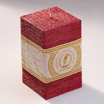 Свеча квадратная Бергамо Рустик 125*75 мм бордовая