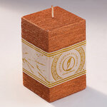 Свеча квадратная Бергамо Рустик 125*75 мм бронзовая