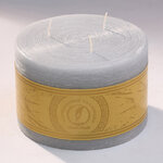 Большая свеча с тремя фитилями Ливорно Рустик 105*150 мм дымчатая