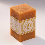 Свеча квадратная Бергамо Рустик 125*75 мм коричневая