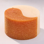 Двудольная свеча Инь-Ян 75*125 мм кремовая/коричневая