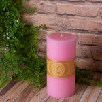 Декоративная свеча Ливорно 205*100 мм розовая