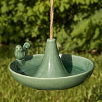 Декоративная кормушка для птиц Гертлин 20 см зеленая