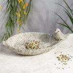 Декоративная кормушка для птиц Джервейс 25*12 см серая