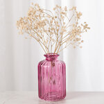 Стеклянная ваза-бутылка Уэльма 10 см светло-розовая