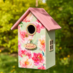 Садовое украшение Скворечник Mondoro 22*15 см розовый