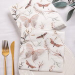 Бумажные салфетки Мориньер 17*17 см белые, 20 шт