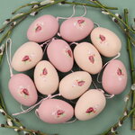 Пасхальные украшения Яйца Tenero Easter 6 см, 12 шт, подвеска
