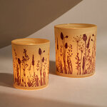 Набор стеклянных подсвечников Кристобель 8-10 см бежевый, 2 шт