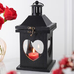 Подсвечник-фонарь Бренна с сердечком 25 см