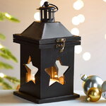 Подсвечник-фонарь Бренна со звездочкой 25 см