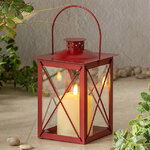 Декоративный подсвечник-фонарь Стюарт 20 см красный