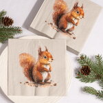Бумажные салфетки Белочка Софи 17*17 см, 20 шт 