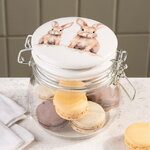 Стеклянная банка для хранения Кролики Шушу и Коко 11 см, 450 мл