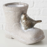 Садовое кашпо Сапожок Эрмстон - Птичка 13*11 см