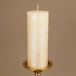 Декоративная свеча Металлик Гранд 180*68 мм кремовая