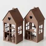 Набор подсвечников - домиков Cosina 25 см, 2 шт