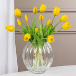 Силиконовые цветы Тюльпаны Great Milton жёлтые 40 см, 7 шт