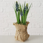 Искусственный цветок в горшке Мускари 19 см