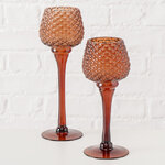 Набор стеклянных подсвечников-бокалов Atono 26 см, 2 шт