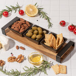 Набор для закусок с подносом Паоло 32*10 см, 4 предмета