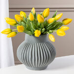 Силиконовые тюльпаны Hidalgo 9 шт, 29 см желтые