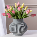 Силиконовые тюльпаны Hidalgo 9 шт, 29 см розовые