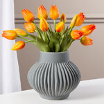 Силиконовые цветы Тюльпаны Parateo 5 шт, 26 см оранжевые