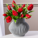 Силиконовые цветы Тюльпаны Piccola Ragazza 5 шт, 28 см темно-красные