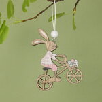 Подвесное украшение Кролик Джо на Велосипеде 9 см