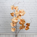 Декоративная ветка Виноградные листья Санджовезе 84 см, карамельная