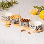 Набор для закусок Black and White 38*10 см, 5 предметов