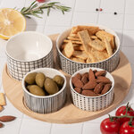 Набор для закусок Black and White 22 см, 5 предметов