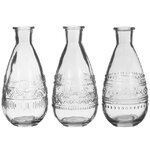 Набор стеклянных ваз Rome 16 см прозрачный, 3 шт