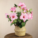 Искусственный цветок в горшке Petunia 35*20 см розовая