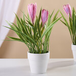 Искусственный цветок в горшке Стейнс: Крокус 21 см