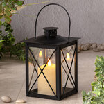 Декоративный подсвечник-фонарь Стюарт 20 см черный