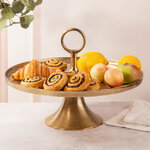 Блюдо для фруктов Медея 43 см золотое