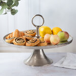 Блюдо для фруктов Медея 43 см серебряное