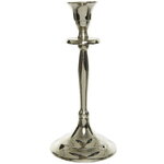 Подсвечник для одной свечи Castel del Monte 20 см, серебряный