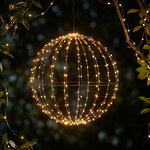 Светодиодный шар Сиело Стеллато 40 см, 260 теплых белых LED ламп, таймер, IP44
