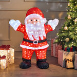 Светодиодная фигура Санта Клаус - Bonne Annee 89 см, 300 холодных белых LED ламп, акрил, IP44