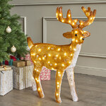 Светодиодный Олень Энико 81 см, 100 теплых белых LED ламп, акрил, IP44