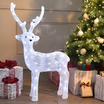 Светодиодная фигура Олень Руфин 85 см, 80 холодных белых LED ламп, акрил, IP44