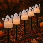 Набор садовых светильников на солнечной батарее Solar Ghost 37 см, 5 теплых белых LED ламп, 5 шт