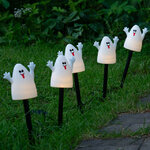 Набор садовых светильников на солнечной батарее Solar Ghost 37 см, 5 теплых белых LED ламп, 5 шт