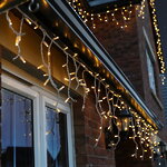 Светодиодная гирлянда Бахрома Profi Rubber 4.8*0.5 м, 190 теплых белых LED ламп, белый КАУЧУК+ПВХ, соединяемая, IP65